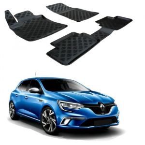 | 3D TAPIS DE SOL EN CAOUTCHOUC PREMIUM COMPATIBLE AVEC RENAULT MEGANE IV 2016-prés SCOUTT