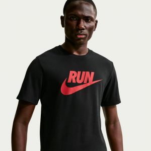 Nike Run Swoosh Maillot de course Hommes - noir, rouge, Taille XXL