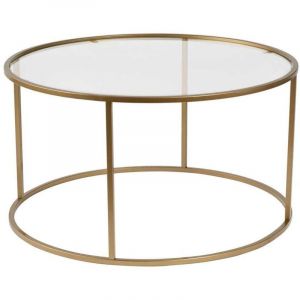 UB DESIGN Asir Group Llc - Table basse ronde en métal et verre Aurum