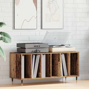 VidaXL Meuble &agrave; vinyles Bois ancien 100 x 38 x 48 cm Bois d'ing&eacute;nierie