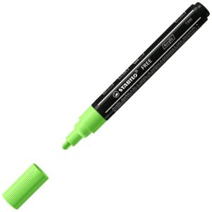 Stabilo Marqueur acrylique FREE T300 - 1 marqueur peinture - Pointe moyenne - vert clair