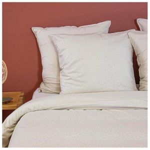 Cot&eacute; D&eacute;co Parure de lit 220x240 - Housse de Couette imprim&eacute; l&eacute;opard + 2 Taies d'oreiller &ndash; en Microfibre frapp&eacute; Cr&egrave;me