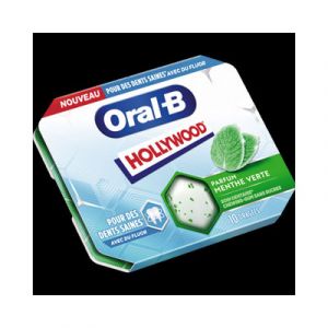 Image de Hollywood ORAL B Chewing gum sans sucres Menthe Forte - Lot de 12 x 17 g