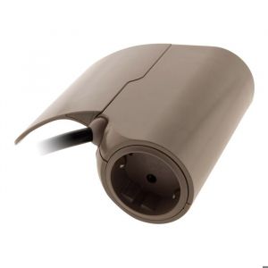 Thomson Multiprise Schuko + 2 usb a - Marron