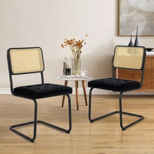 Colamy chaise-Lot de 2 Chaises -R&eacute;inventez vos repas avec une chaise au confort raffin&eacute;-Noir