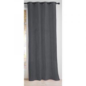 Homemaison Rideau 100 % occultant uni et color&eacute; Anthracite 140 x 260 cm