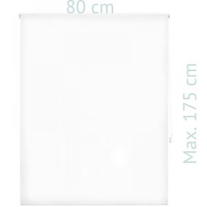 Purline Store enrouleur 80X175 BLANC Fixation au mur ou au plafond