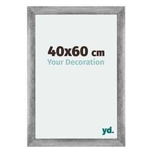 Your Decoration - 40x60 cm - Cadres Photo en mdf Avec Verre acrylique - Anti-Reflet - Excellente Qualité - Gris Patiné - Cadre Decoration Murale
