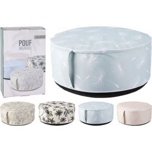 Basics Esschert-design Pouf Tropical blanc design tropical