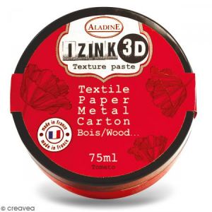 Image de Aladine P&acirc;te de texture Izink 3D - Tomato - 75 ml