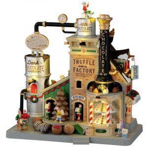 Image de Lemax La fabrique de truffes du chocolatier de Noël, avec adaptateur 4,5 V 30,20 x 18,50 x 31,50 Multicouleurs