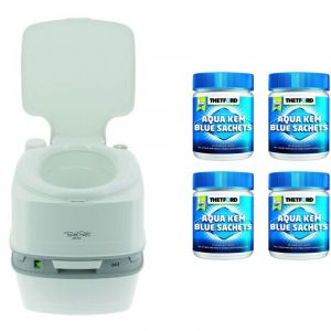 Thetford Pack toilette portable 21 litres 100poucent autonome 4x15 sachets traitement des mati