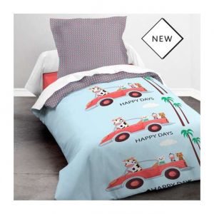 Today Parure de couette 140 x 200 -Nice Days- 100% Coton / 57 Fils/cm2