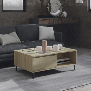 Image de VidaXL Table basse Chêne sonoma 90x60x35 cm Aggloméré . Produit Neuf ! Garantie 0 ans !