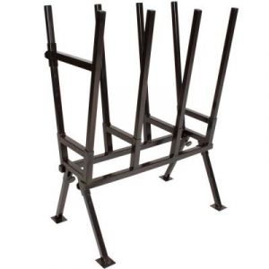Varan Motors	 Motors - sawhorse Chevalet de sciage, porte bûche en métal réglable 103 x 50 x 76cm, Max 400Kg - Noir