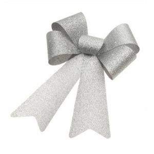 Ruedelafete Noeud brillant 39,1cm Etoiles hologrammes Argent