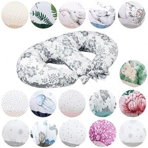 Bellochi Coussin D'allaitement Jumeaux avec Housse Coussin Allaitement - 100% Coton - Magnolia