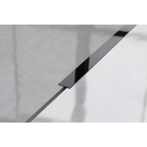 Ilcom - Bande murale décorative en acier inoxydable 2cm x 270cm - Noir brillant