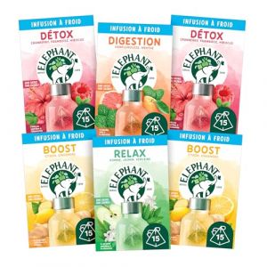 Eléphant Infusions Froid Bien-être - Pack de 6 - Détox Boost Relax Digestion - 100% Naturelle