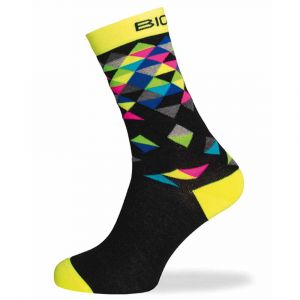Biotex Des Chaussettes Diamonds EU 43-45 Black / Yellow Fluo