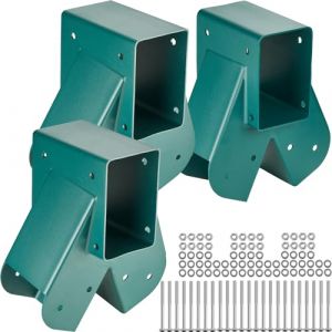 Raccord Balançoire-Vevor-3pcs Connecteur Balançoire A En Acier Au Carbone-Pour Pieds 10,2x10,2 Cm, Poutre 10,2x15,2 Cm, Vert
