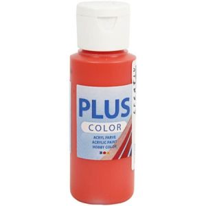 Plus color Peinture acrylique - 60 ml - Rouge brillant