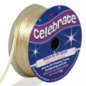 Image de Celebrate 10m de Ruban Queue de rat - beige - Largeur 0.2cm