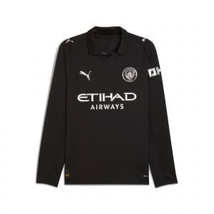 Puma Manchester City FC Maillot ext&eacute;rieur &agrave; Manches Longues pour Hommes 25/26, Noir (Black), L