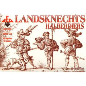 Red Box Landsknechts (halberdiers),16th Century - 1:72e