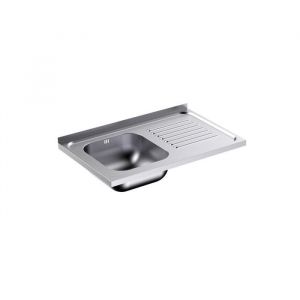 Plonge Inox avec Evier et Egouttoir Droite Profondeur 500 - Distform - Acier inoxydable 800x500x500xmm