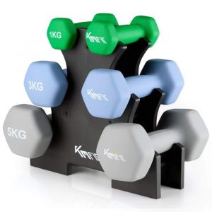 KM-Fit &ndash; Set d&rsquo;halt&egrave;res ergonomiques avec support pour un entra&icirc;nement complet &agrave; domicile