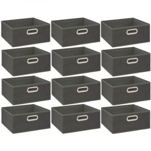 Lot de 12 Boites de rangement en tissu