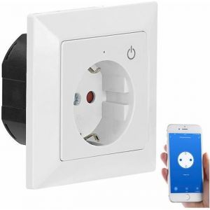 Luminea Home Control : Prise encastrable connectée compatible Siri, Amazon Alexa et Google Assistant