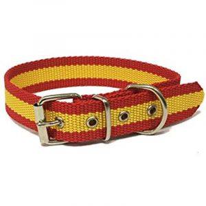 Image de Global Collier de Chien Drapeau d'Espagne Collier de Chien en Coton Collier 35 cm