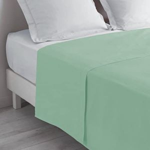 Drap Plat 240 x 300 Cm 100% Coton Bio Biolina Sauge