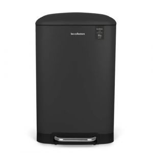 Les Collectors Poubelle de Cuisine à pédale Acier Inox n°531 Gris anthracite, Capacité 20L, Seau Intérieur Amovible, Finition Mat, Résistante, Fermeture couvercle silencieuse