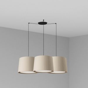 Faro Barcelona Grappe cylindrique triple goutte beige clair, E27