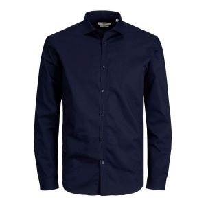 JACK&JONES PLUS Jprblacardiff T-Shirt L/S PS Noos Chemise, Blazer Bleu Marine/Coupe Ample, 3XL Homme