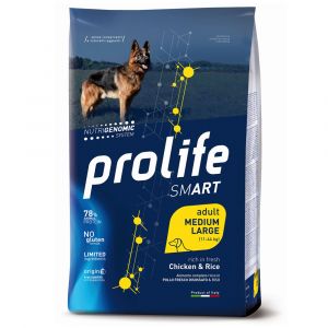 Prolife - smart adulte croquettes poulet & riz - moyen/grand 12KG