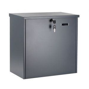 wiltec Xpotool - Boite murale à colis Lettres Verrouillable 50,8x31,5x50cm Gris Usage domestique Courrier Paquet - grau