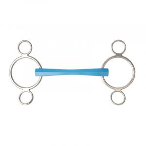 Mors 3 ou 4 anneaux pour cheval réglable Metalab Flexi