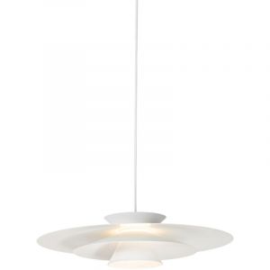 Qazqa Pauline - led Dimmable Suspension variateur inclus - 1 lumi&egrave;re - &oslash; 50 cm - Blanc - Design, R&eacute;tro - &eacute;clairage int&eacute;rieur - Salon i Chambre i