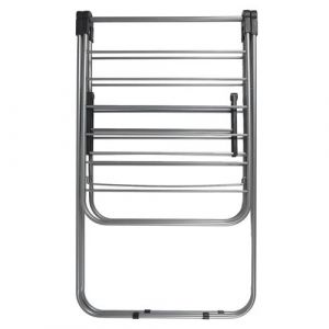 Etendoir à linge pliable 15 mètres étendage tubes métallique gris - - ALTOBUY