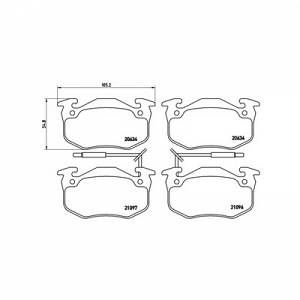 Brembo 4 plaquettes de frein P68015