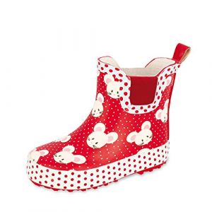 Beck Bottes en caoutchouc petite souris rouge - Taille 28