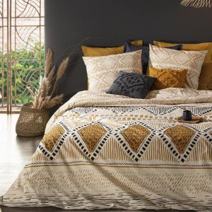 Atmosphera Parure Housse de couette + taie Collection motif kilim