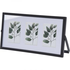 Wadiga Home Styling - Cadre en métal debout pour trois photos, passe-partout, 22 x 12 x 1 cm.