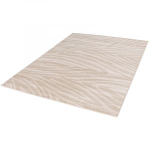 Bobochic Tapis poils ras zayn motif abstrait 200x290 Beige