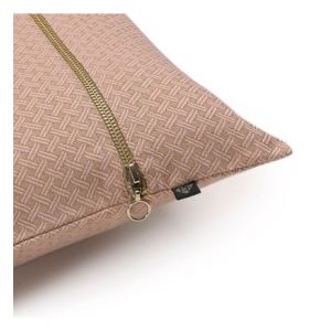 Image de Le Jacquard Français Housse de coussin Osmose Tressage 100% coton Rose