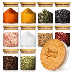 Klarstein Lot 10 Bocaux Verre Et Bambou 150Ml Bambuswald